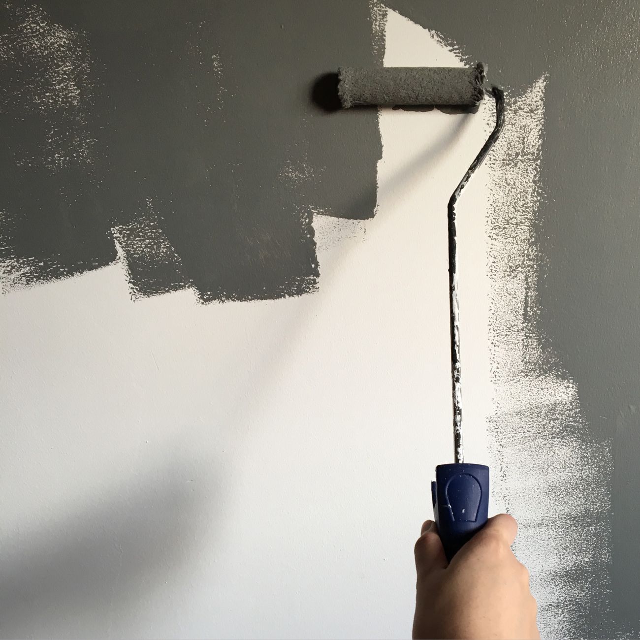 Plaster and skirting being replaced in a lounge after water damage